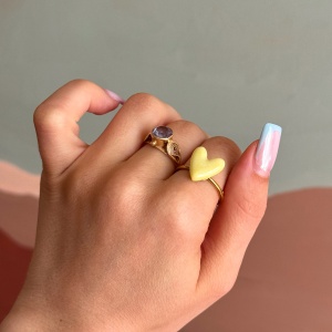 Masełko - pierścionek porcelanowy kształcie serca